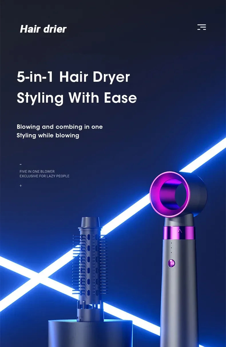 5-in-1 Negative Ion Hair Dryer Styler