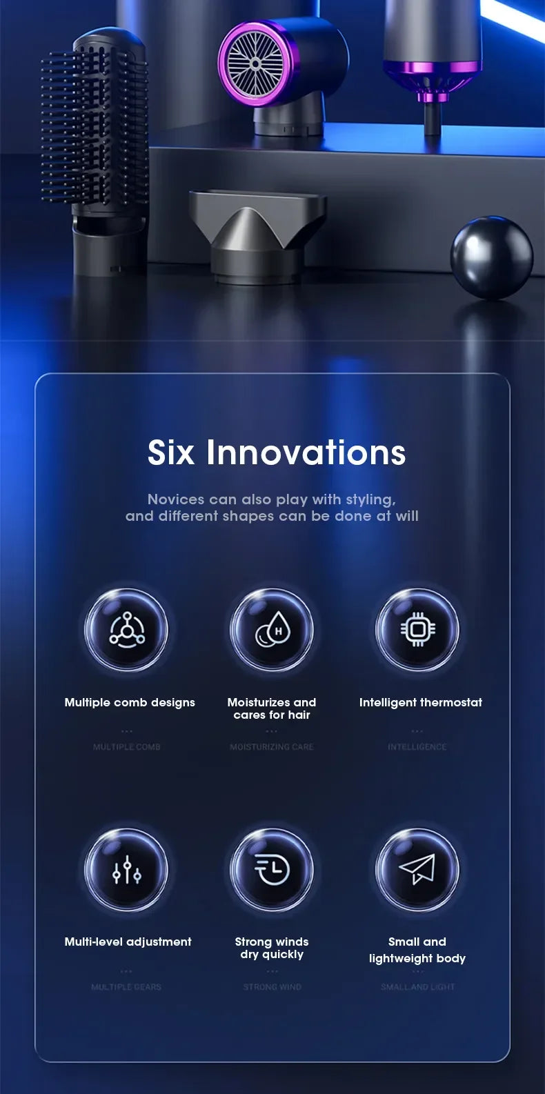 5-in-1 Negative Ion Hair Dryer Styler